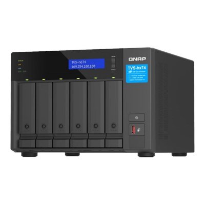 Servidor nas qnap tvs - h674 - i3 - 16g 6 bahias 16gb gibabit ethernet