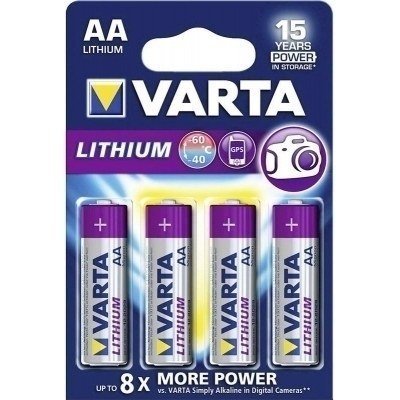 Pila Litio LR06 AA VARTA 1,5V (blister 4 pilas)