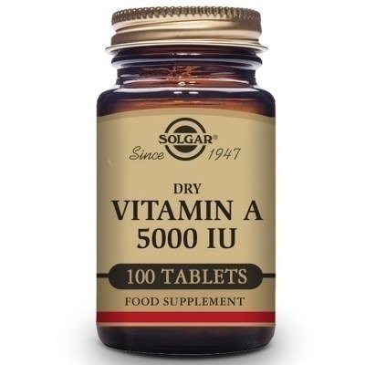 Solgar Vitamina A Seca 5000 UI 100 Comprimidos