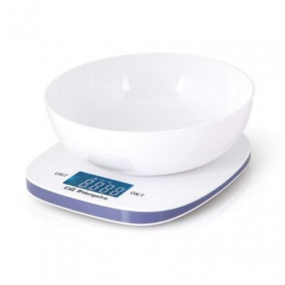 Báscula de Cocina Electrónica Orbegozo PC 1014/ hasta 5kg/ Blanca