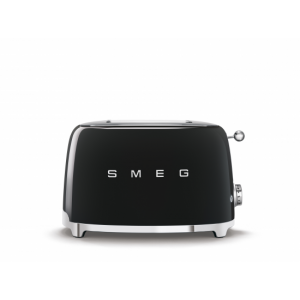 Tostador Smeg TSF01BLEU, 2 ranuras, corto, 950W, negro