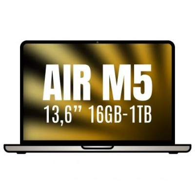 Apple Macbook Air 13,6/ M5 10-Core CPU/ 16GB/ 1TB SSD/ 10-Core GPU/ Blanco Estrella