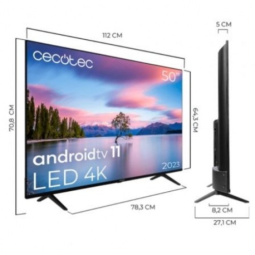 Televisor Cecotec A1 series ALU10050 50/ Ultra HD 4K/ Smart TV/ WiFi