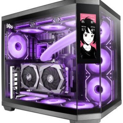 CAJA ATX TORRE GAMING MASRS GAMING MC3TCORELCD 3 CRISTAL TEMPLADO PANTALLA LCD