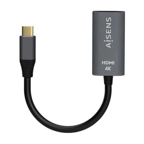 AISENS - CONVERSOR ALUMINIO USB-C A HDMI 4K@60HZ, USB-C/M-HDMI/H, GRIS