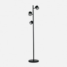 Pie Salon Ortiga 3 X Gx53 Negro 27w 2400lm Orientable Bombillas Incluidas 142x25x25cm