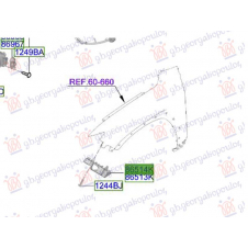 SOPORTE LATERAL DE PLASTICO PARA PARACHOQUE DELANTERO (O)