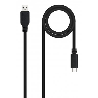 Nanocable CABLE USB 2.0 3A, TIPO USB-C/M-A/M, NEGRO, 1.5 M