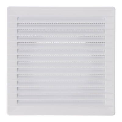 Rejilla ventilación cuadrada empotrable ø 100mm con mosquitera 170x170x10mm abs blanca