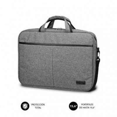 Maletín Subblim Elite Laptop Bag para Portátiles hasta 15.6/ Cinta para Trolley/ Gris