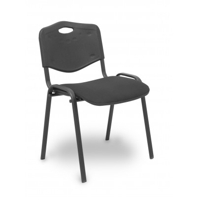 Pack 1 silla Iso Mix respaldo PVC negro asiento aran negro