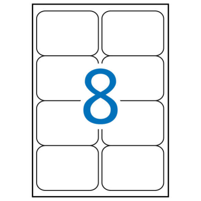 Apli Etiquetas Amarillo Fluorescente Permanentes 99.1 x 67.7mm 20 Hojas