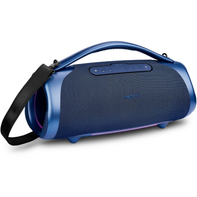 Medion Life P61768 XL Altavoz 50W + 50W RMS - Bluetooth 5.3 - Modo Broadcast - Resistente al Agua - Hasta 30 Horas de Autonomia - Iluminacion RGB - Color Azul