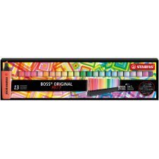 STABILO BOSS ORIGINAL marcador 23 pieza(s) Punta de cincel Multicolor