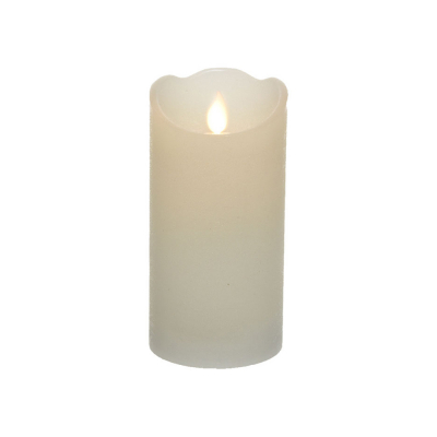 Vela de cera led color blanco, ø7,5 x 15 cm