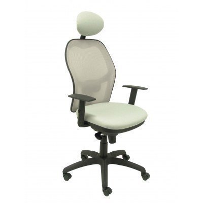 Silla Jorquera malla gris asiento bali gris claro con cabecero fijo