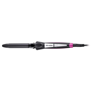 Moldeador rizador de pelo Curl Expert Solac MD7410, recubrimiento cerámico, 180ºC, diámetro 19 mm, negro y morado