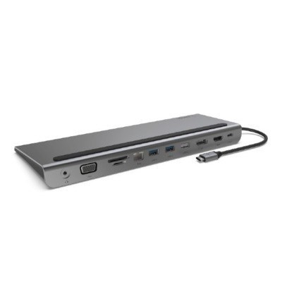 BASE DOCK BELKIN INC004BTSGY MULTIPUERTO USB-C A HDMI, DISPLAYPOR, VGA, USB-A, USB-C, ETHERNET, JACK 3,5 mm COLOR GRIS