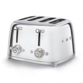 Tostador Smeg TSF03SSEU, 4 ranuras, 2000W, cromado