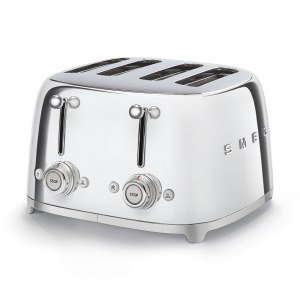 Tostador Smeg TSF03SSEU, 4 ranuras, 2000W, cromado