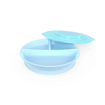 Plato Dividido 6+m Twistshake Azul