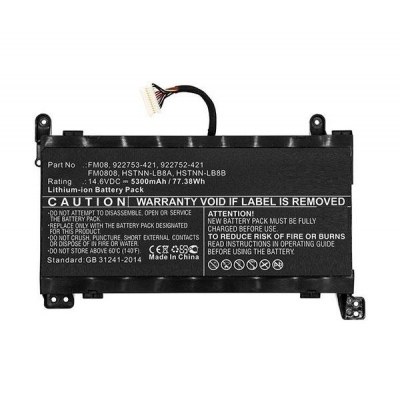 Batería compatible para portátil HP 77WH / 14.6V / 5.3Ah / 16pines