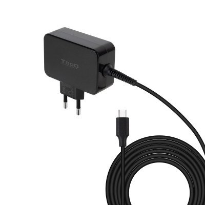 CARGADOR PORTÁTIL GAN USB-C PD 65W, NEGRO