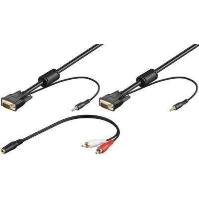 Cable VGA con Audio Jack Stereo 3,5mm 5m