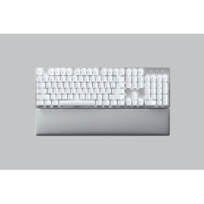 Pro Type Ultra teclado Oficina USB + RF Wireless + Bluetooth QWERTY Inglés de EE. UU. Plata, Blanco