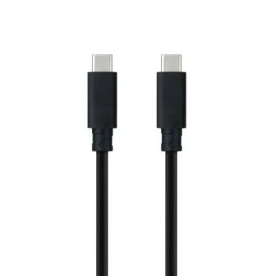 Cable USB 3.1 Nanocable 10.01.4102/ USB Tipo-C Macho - USB Tipo-C Macho/ 2m/ Negro