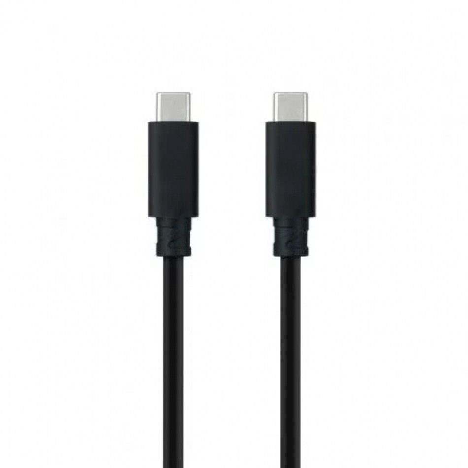 Cable USB 3.1 Nanocable 10.01.4102/ USB Tipo-C Macho - USB Tipo-C Macho/ 2m/ Negro