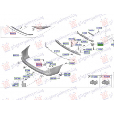 SOPORTE DE PLASTICO PARA PARACHOQUE TRASERO (O)
