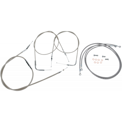 Kit líneas/cables en acero inox. para manillar BARON BA-8022KT-16