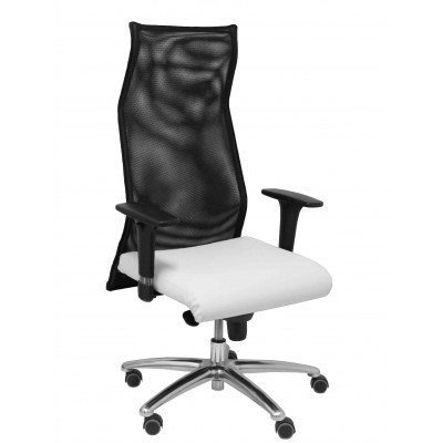 Sillon Albacete malla similpiel blanco