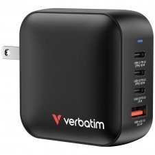 Verbatim Mini GaN Charger 100W Universal Negro Corriente alterna Carga rápida Interior