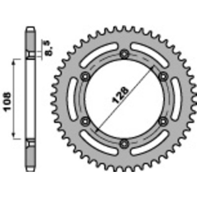 Corona PBR aluminio ultraligero 4488 - Paso 525 4488.57.F