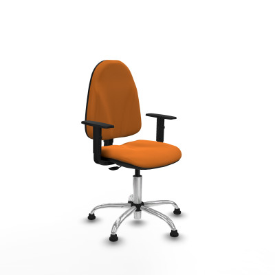 Algarra CP similpiel naranja brazos 1D base cromada topes