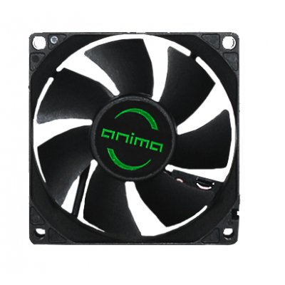 AF8, ventilador para PC, 8cm, 12v, 12dB, 7 aspas, 1800 RPM, negro