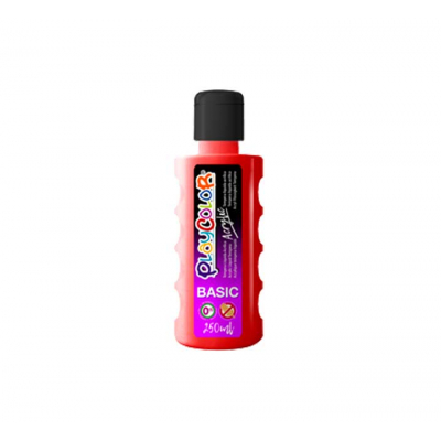 BOTE PINTURA PLAYCOLOR ACRYLIC 250ML ROJO