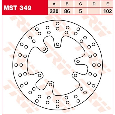 Disco de freno fijo redondo 220-250 mm TRW MST349