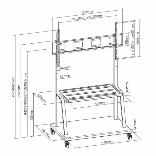 Ewent EW1541 Soporte para TV de 55 a 120\1 y 120Kg