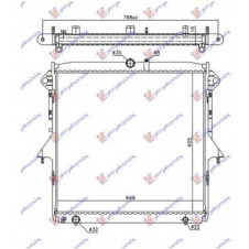 RADIATOR 2.2-3.2 TDCi MANUAL/AUTOMATIC (605x640x16) (NRF)