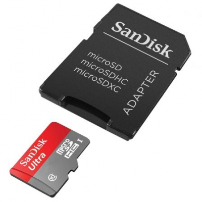 TARJETA MICROSD HC + ADAPTADOR SANDISK - 16GB - CLASE 10 - 48MB/S