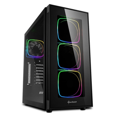 Caja sharkoon tg6 atx 2 x usb 3.0 2 x usb 2.0 sin fuente rgb