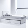 Cama junior 90x200 cm con cajones inferiores · BUBBLE White · Alondra