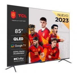 Televisión QLED TCL 85C649, 85 pulgadas, 4K Ultra HD, Android TV, HDR PRO, clase G
