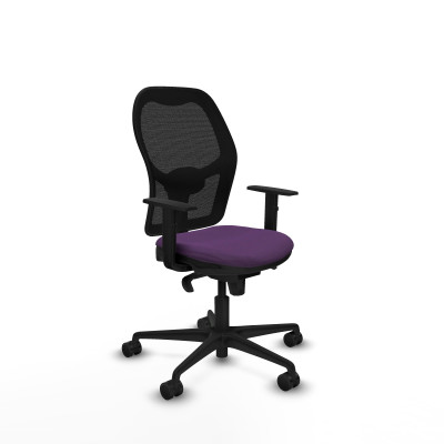 Jorquera sincro malla negra bali morado brazos 1D base nailon ruedas 65mm nailon