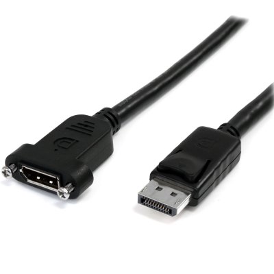 Cable de 91cm DisplayPort de Montaje en Panel - 4K x 2K - Cable DisplayPort 1.2 de Extensión de Vídeo Macho a Hembra - Cable para Monitor DP