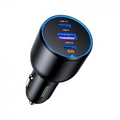 CARGADOR COCHE UGREEN 2*USB-C PD USB-A 130W
