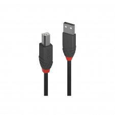 Lindy 36677 cable USB 10 m USB 2.0 USB A USB B Negro, Gris, Rojo